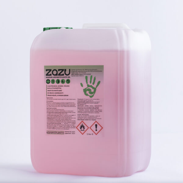 Zazu kézfertőtlenítő gél -  5l-es kannás, utántöltő kiszerelés